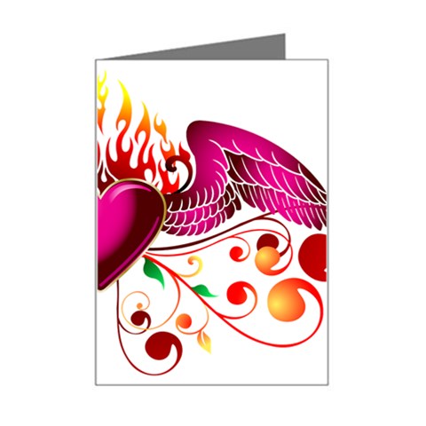 heart005 Mini Greeting Card from ArtsNow.com Left