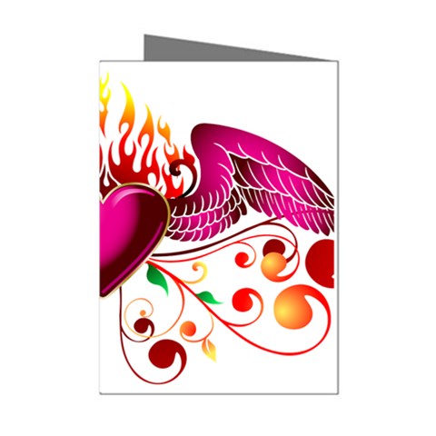 heart005 Mini Greeting Cards (Pkg of 8) from ArtsNow.com Left
