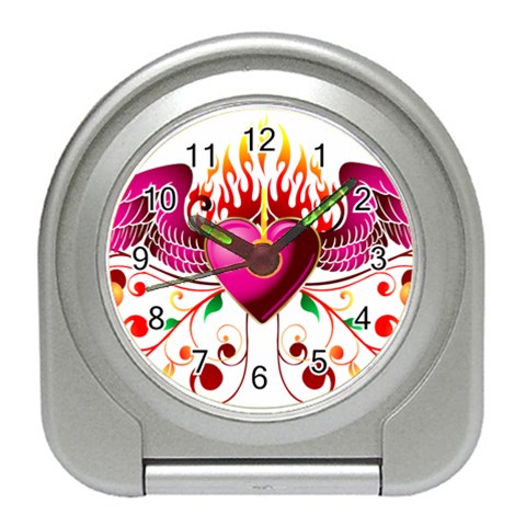 heart005 Travel Alarm Clock from ArtsNow.com Front