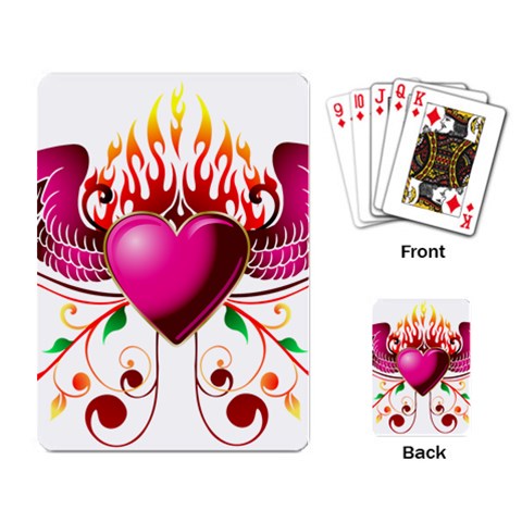 heart005 Playing Cards Single Design from ArtsNow.com Back
