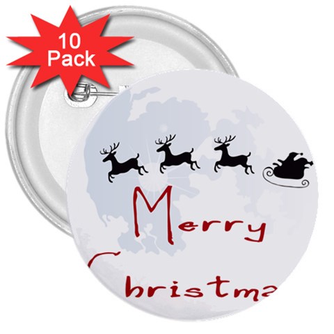 xmasicon21 3  Button (10 pack) from ArtsNow.com Front