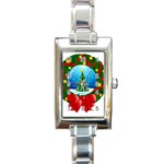 xmasicon40 Rectangular Italian Charm Watch