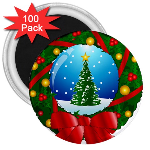 xmasicon40 3  Magnet (100 pack) from ArtsNow.com Front