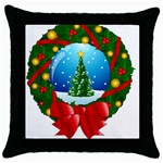 xmasicon40 Throw Pillow Case (Black)