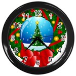 xmasicon40 Wall Clock (Black)