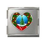 xmasicon40 Mega Link Heart Italian Charm (18mm)