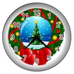 xmasicon40 Wall Clock (Silver)