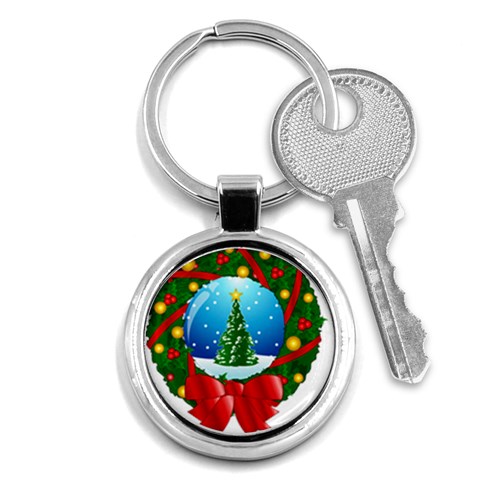 xmasicon40 Key Chain (Round) from ArtsNow.com Front