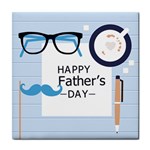 hipster happy Fathers Day  Tile Coaster