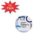 hipster happy Fathers Day  1  Mini Button (10 pack) 