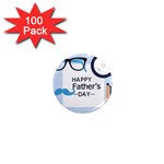hipster happy Fathers Day  1  Mini Magnet (100 pack) 