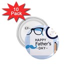 hipster happy Fathers Day  1.75  Button (10 pack) 