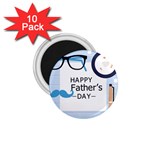 hipster happy Fathers Day  1.75  Magnet (10 pack) 