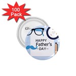 hipster happy Fathers Day  1.75  Button (100 pack) 