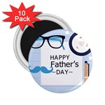 hipster happy Fathers Day  2.25  Magnet (10 pack)