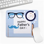 hipster happy Fathers Day  Large Mousepad