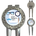 hipster happy Fathers Day  3-in-1 Golf Divot
