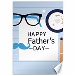 hipster happy Fathers Day  Canvas 12  x 18 
