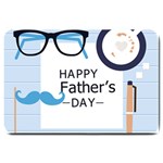 hipster happy Fathers Day  Large Doormat