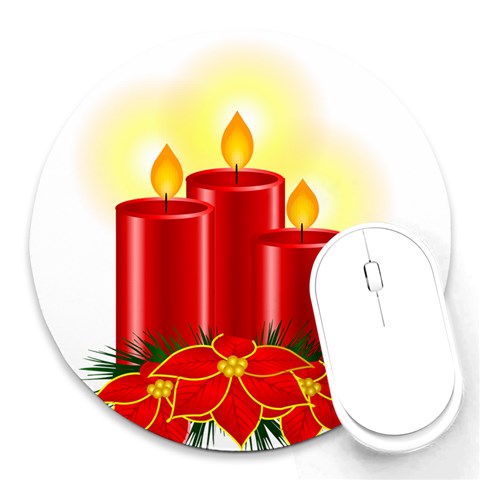 xmasicon41 Round Mousepad from ArtsNow.com Front