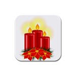 xmasicon41 Rubber Square Coaster (4 pack)
