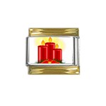 xmasicon41 Gold Trim Italian Charm (9mm)