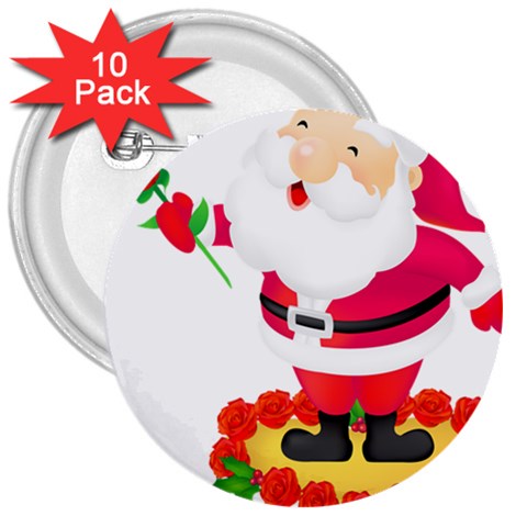 xmasicon38 3  Button (10 pack) from ArtsNow.com Front