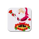 xmasicon38 Rubber Square Coaster (4 pack)