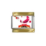 xmasicon38 Gold Trim Italian Charm (9mm)