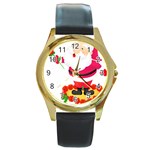 xmasicon38 Round Gold Metal Watch