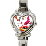 xmasicon38 Heart Italian Charm Watch