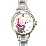 xmasicon35 Round Italian Charm Watch
