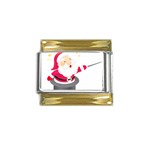 xmasicon35 Gold Trim Italian Charm (9mm)