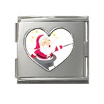 xmasicon35 Mega Link Heart Italian Charm (18mm)