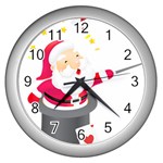 xmasicon35 Wall Clock (Silver)