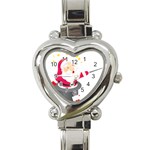 xmasicon35 Heart Italian Charm Watch