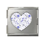 Fathers Day doodle Mega Link Heart Italian Charm (18mm)