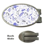 Fathers Day doodle Money Clip (Oval)