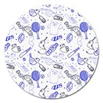 Fathers Day doodle Magnet 5  (Round)