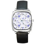 Fathers Day doodle Square Metal Watch