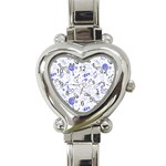 Fathers Day doodle Heart Italian Charm Watch