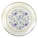 Fathers Day doodle Porcelain Plate