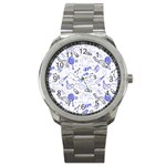 Fathers Day doodle Sport Metal Watch