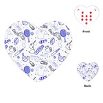 Fathers Day doodle Playing Cards (Heart)