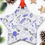 Fathers Day doodle Star Ornament (Two Sides)