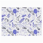 Fathers Day doodle Large Glasses Cloth