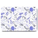 Fathers Day doodle Large Doormat