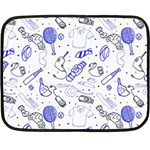 Fathers Day doodle Double Sided Fleece Blanket (Mini)