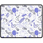 Fathers Day doodle Fleece Blanket (Medium)
