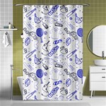 Fathers Day doodle Shower Curtain 48  x 72  (Small)